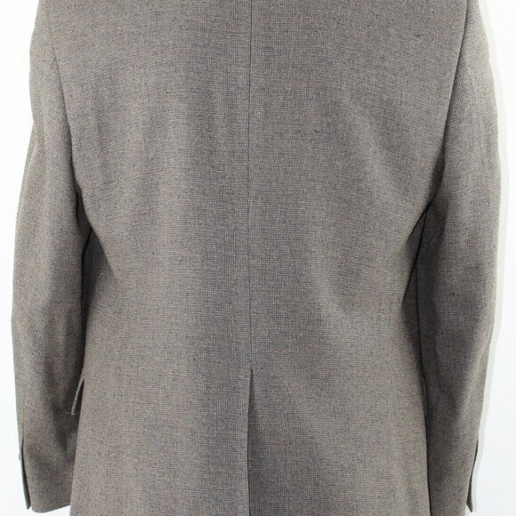 Taylor Henry Tailored 40R Olive Blue 100% Silk Acetate Lined Blazer Jacket - Picture 3 of 8